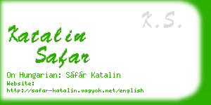 katalin safar business card